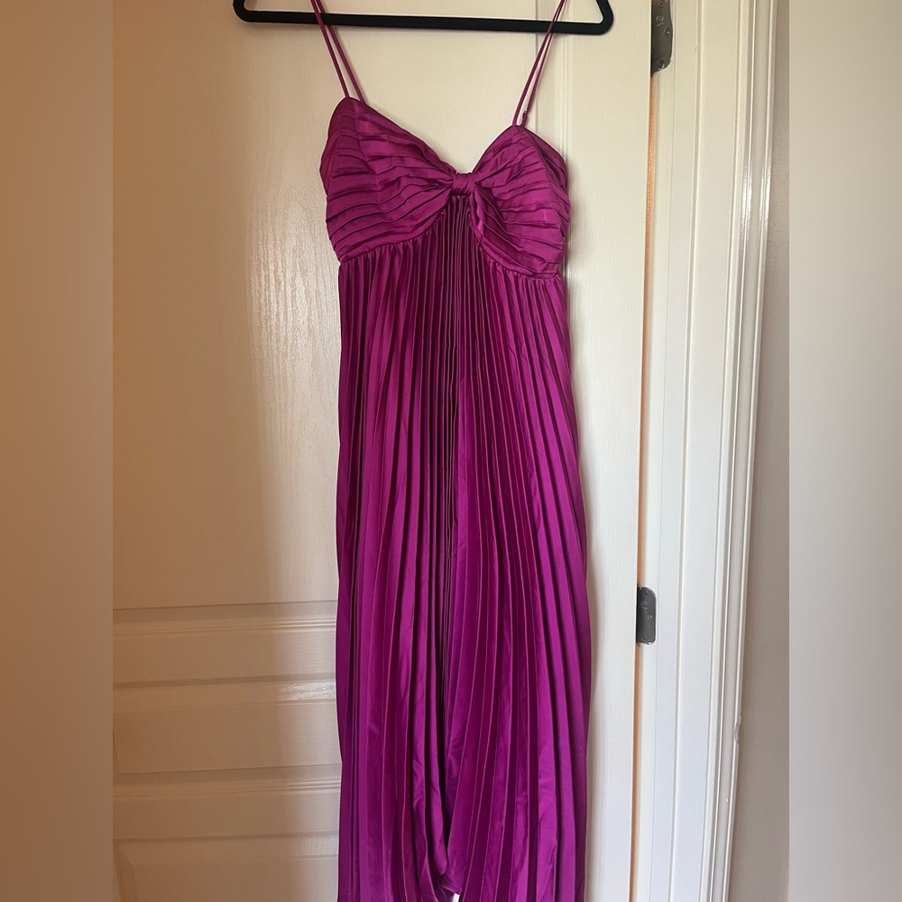 Petal & Pup Fuchsia Pleated Dress